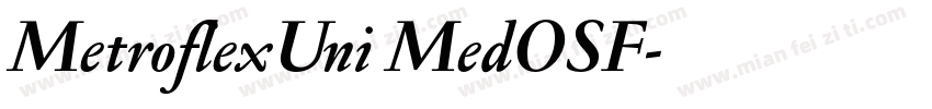 MetroflexUni MedOSF字体转换